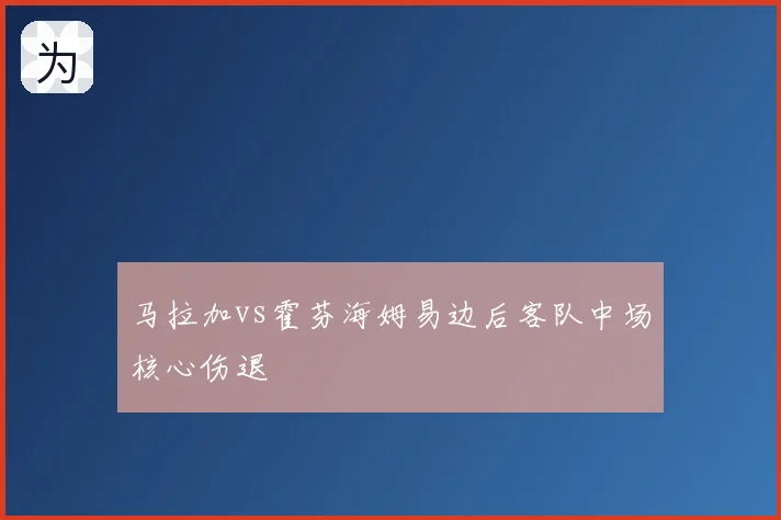 马拉加vs霍芬海姆易边后客队中场核心伤退